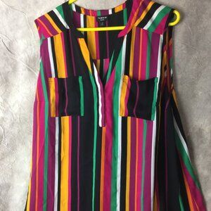 Torrid Harper Size 2 Stripped Sleeveless Top Blouse
